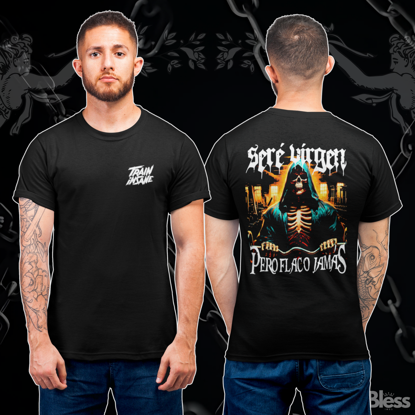 Polera Gym - Seré virgen pero flaco jamás