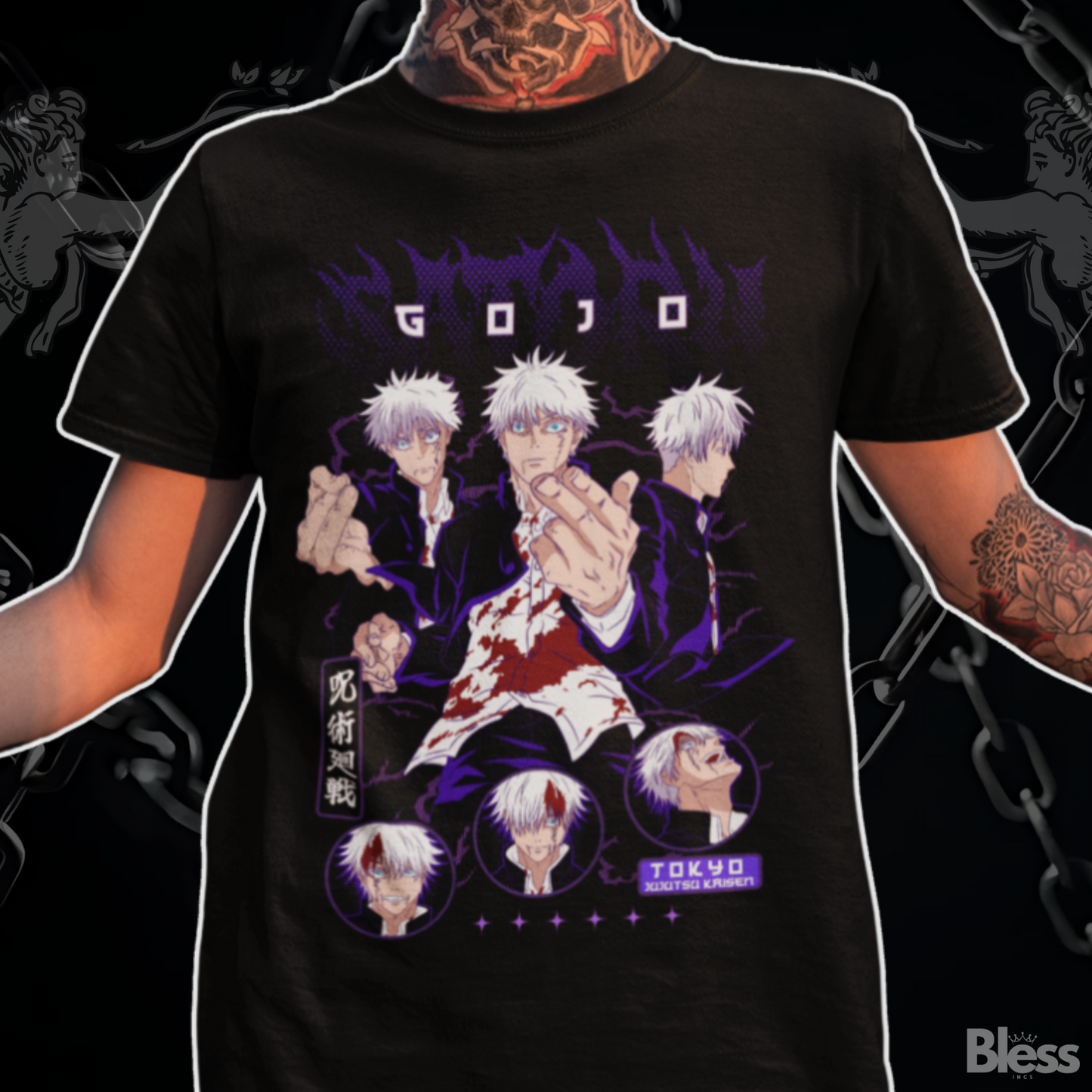 Polera Gojo Satoru Jujutsu Kaisen