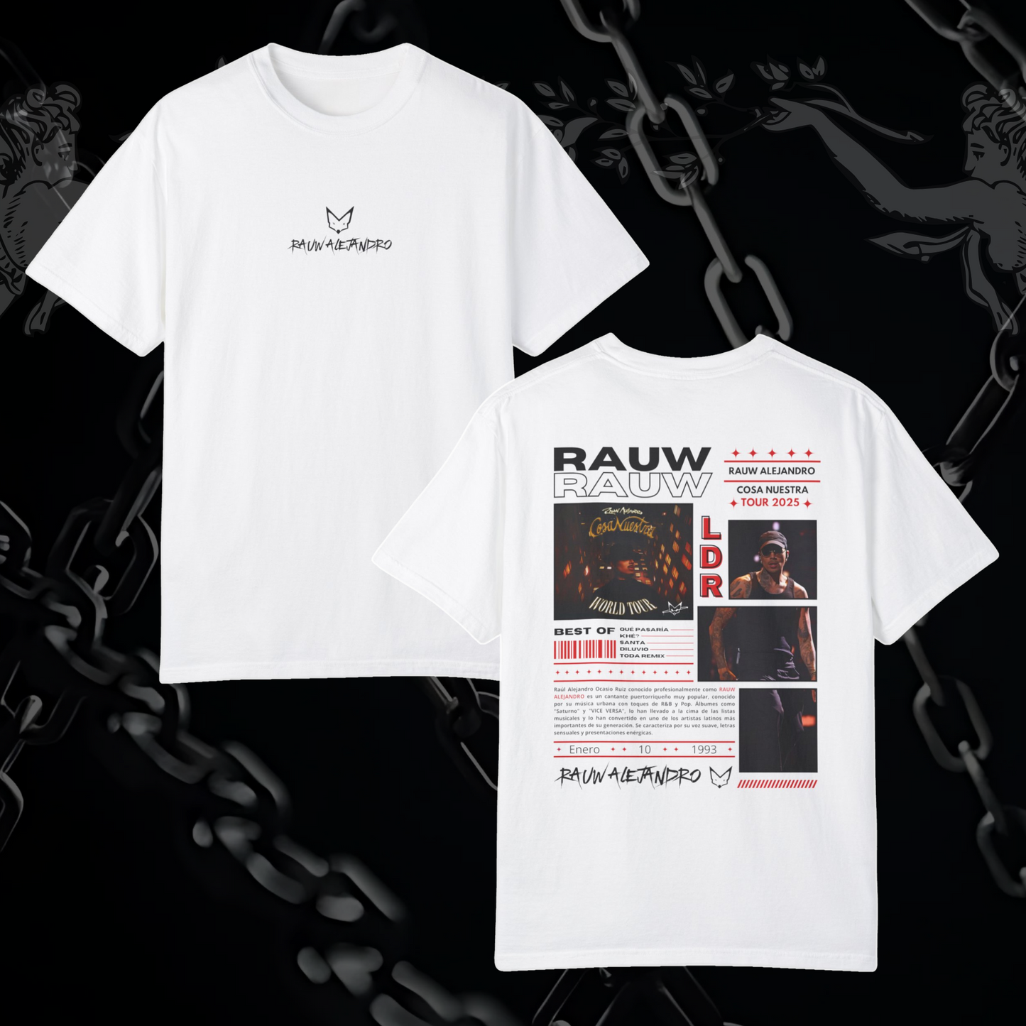 Polera Rauw Alejandro 2025 Cosa Nuestra Tour