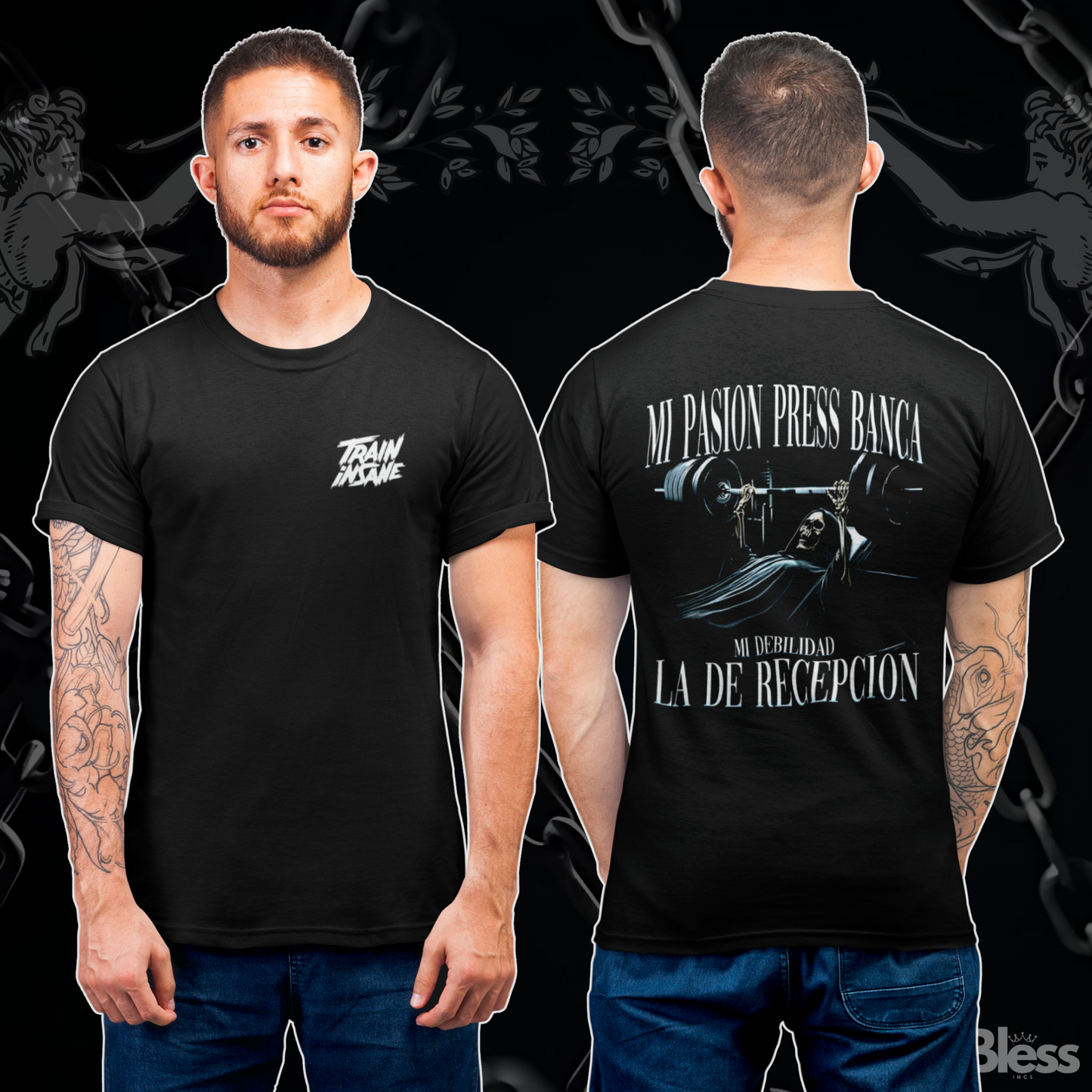 Polera Gym - Mi pasión press banca, mi debilidad la de recepción