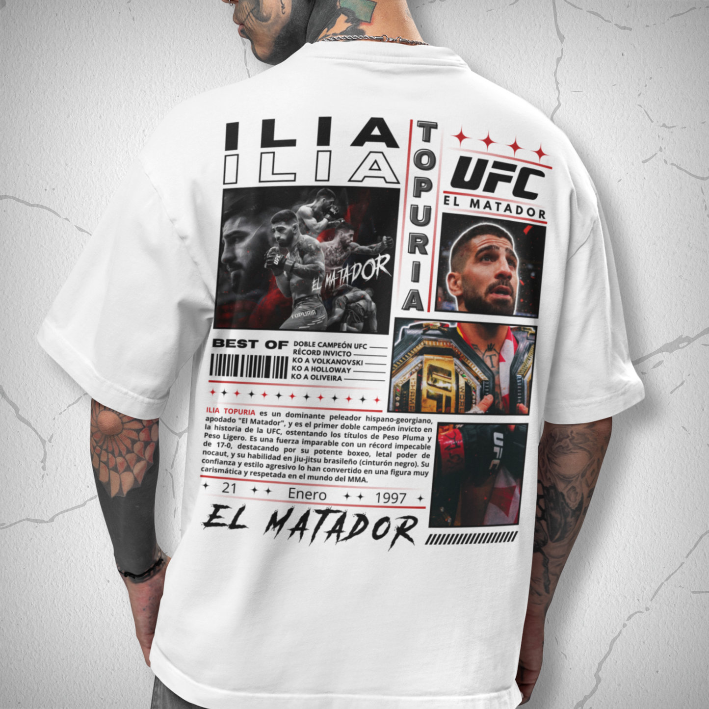 Ilia Topuria Doble Campeón UFC Collage