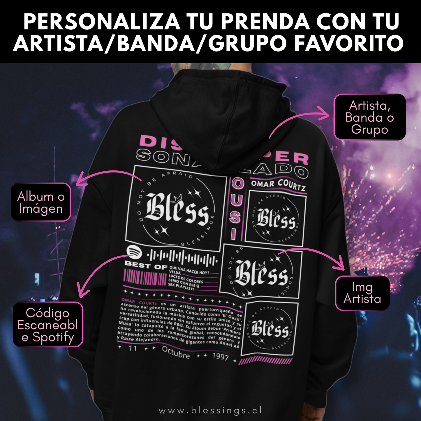 POLERA PERSONALIZADA / POLERON PERSONALIZADO - BANDAS/ARTISTA/GRUPOS