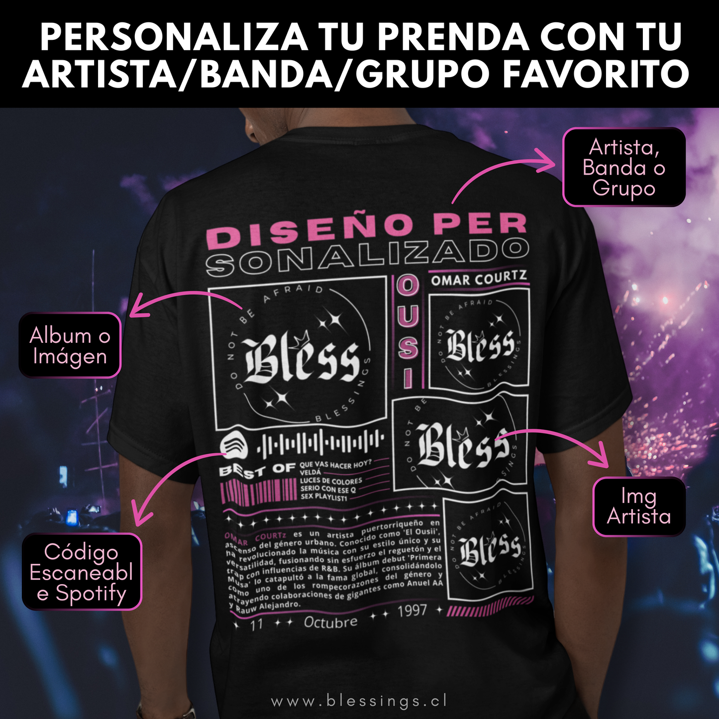 POLERA PERSONALIZADA / POLERON PERSONALIZADO - BANDAS/ARTISTA/GRUPOS