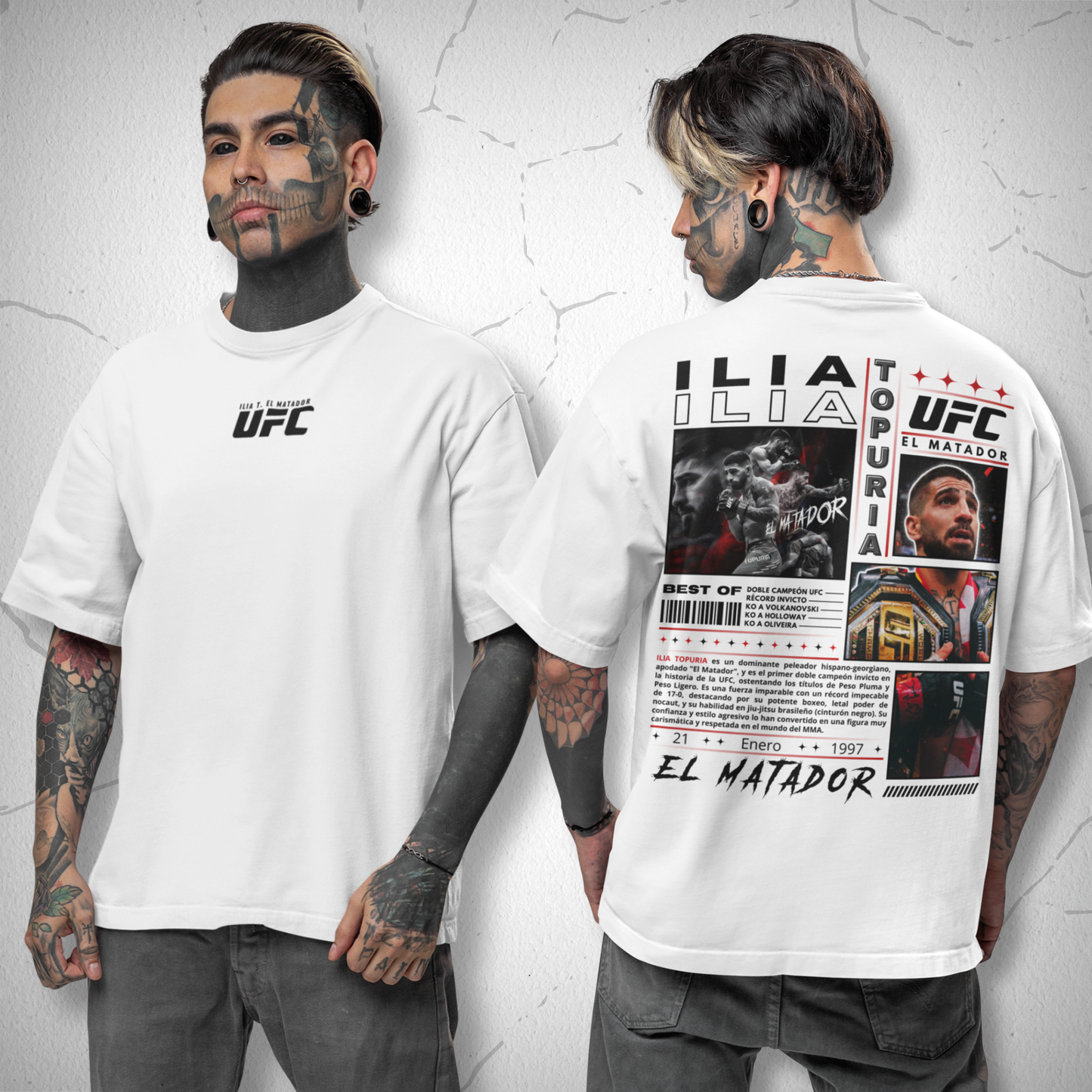 Ilia Topuria Doble Campeón UFC Collage