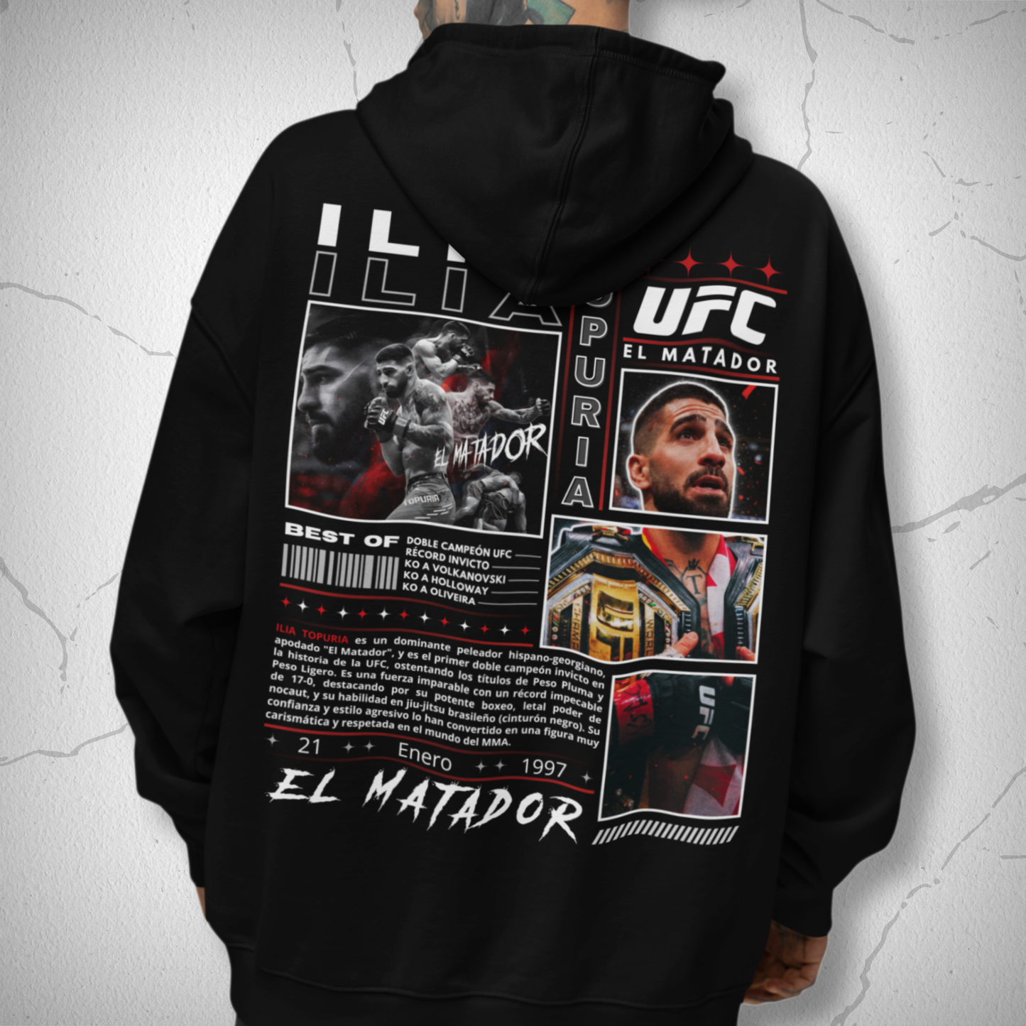 Ilia Topuria Doble Campeón UFC Collage