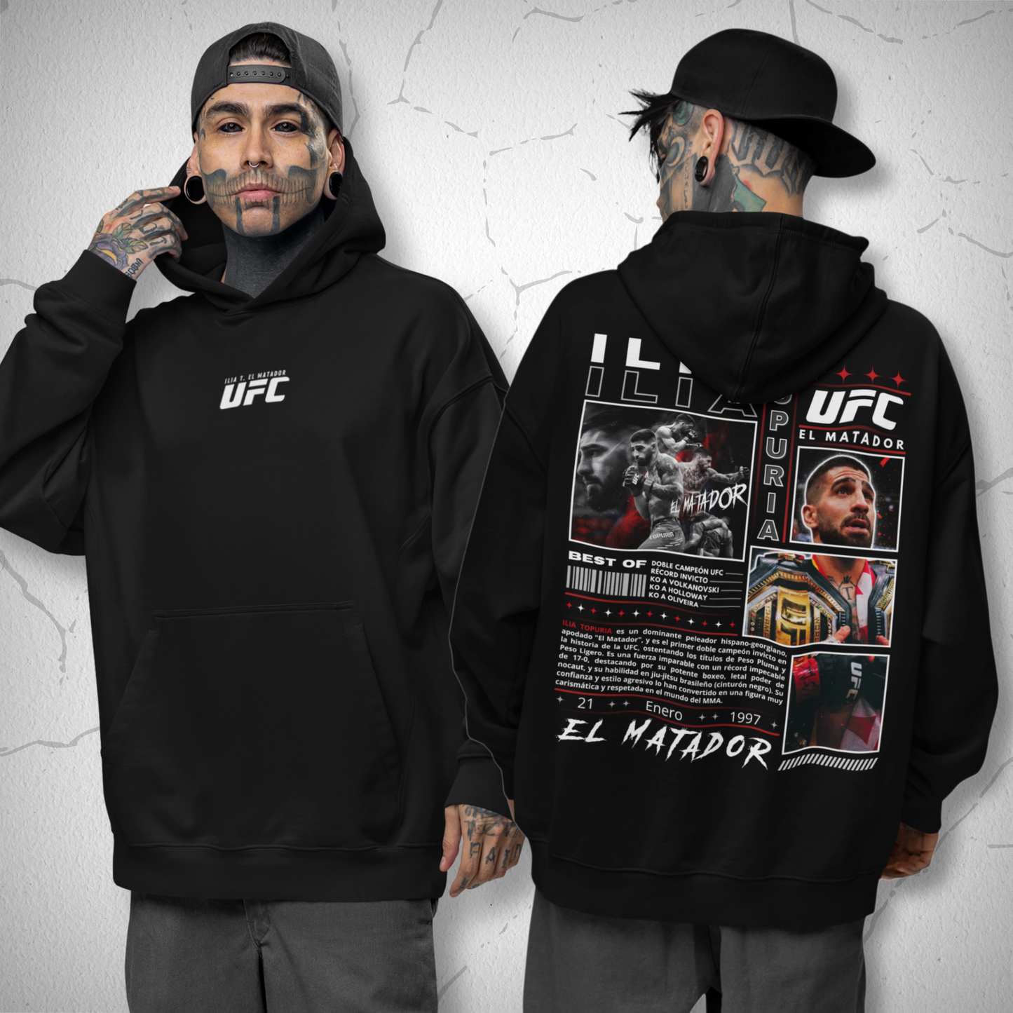 Ilia Topuria Doble Campeón UFC Collage