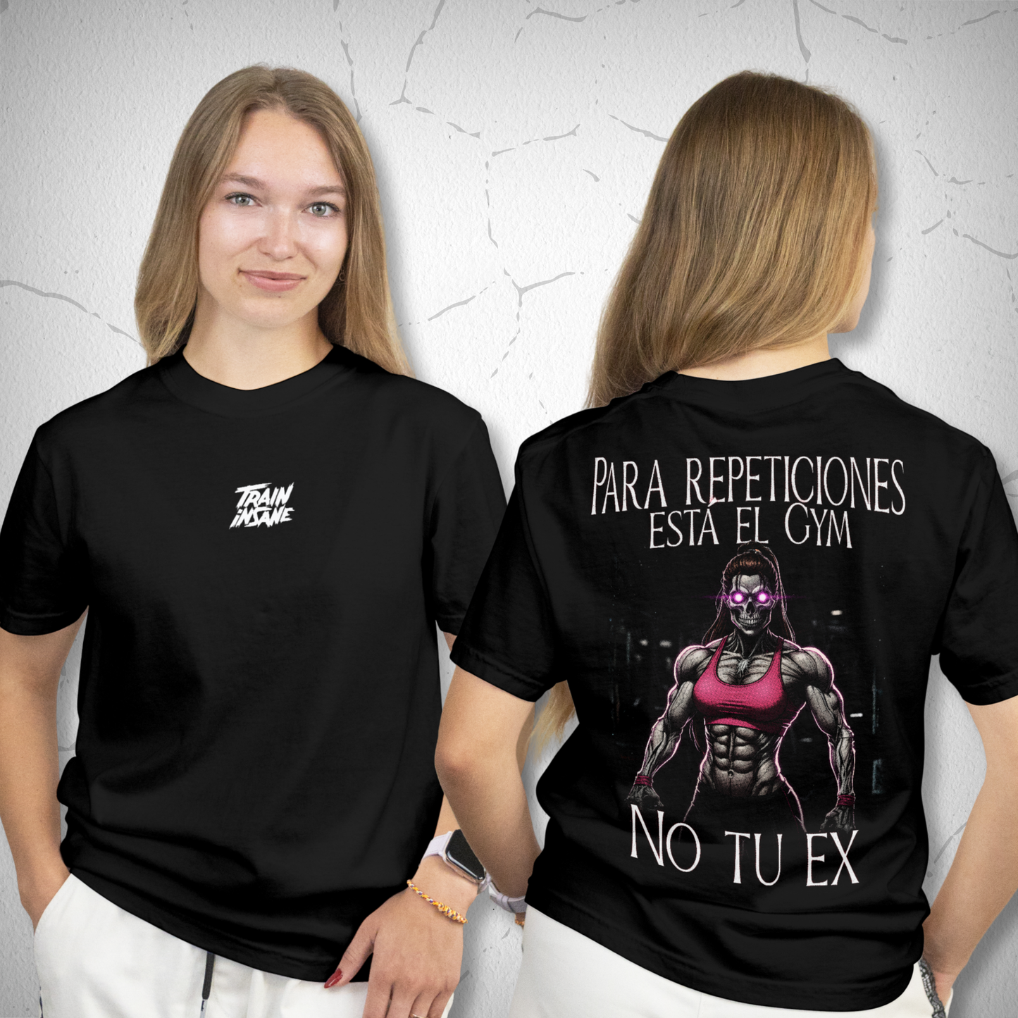 Para repeticiones está el Gym no tu ex (Calavera Mujer Musculosa)