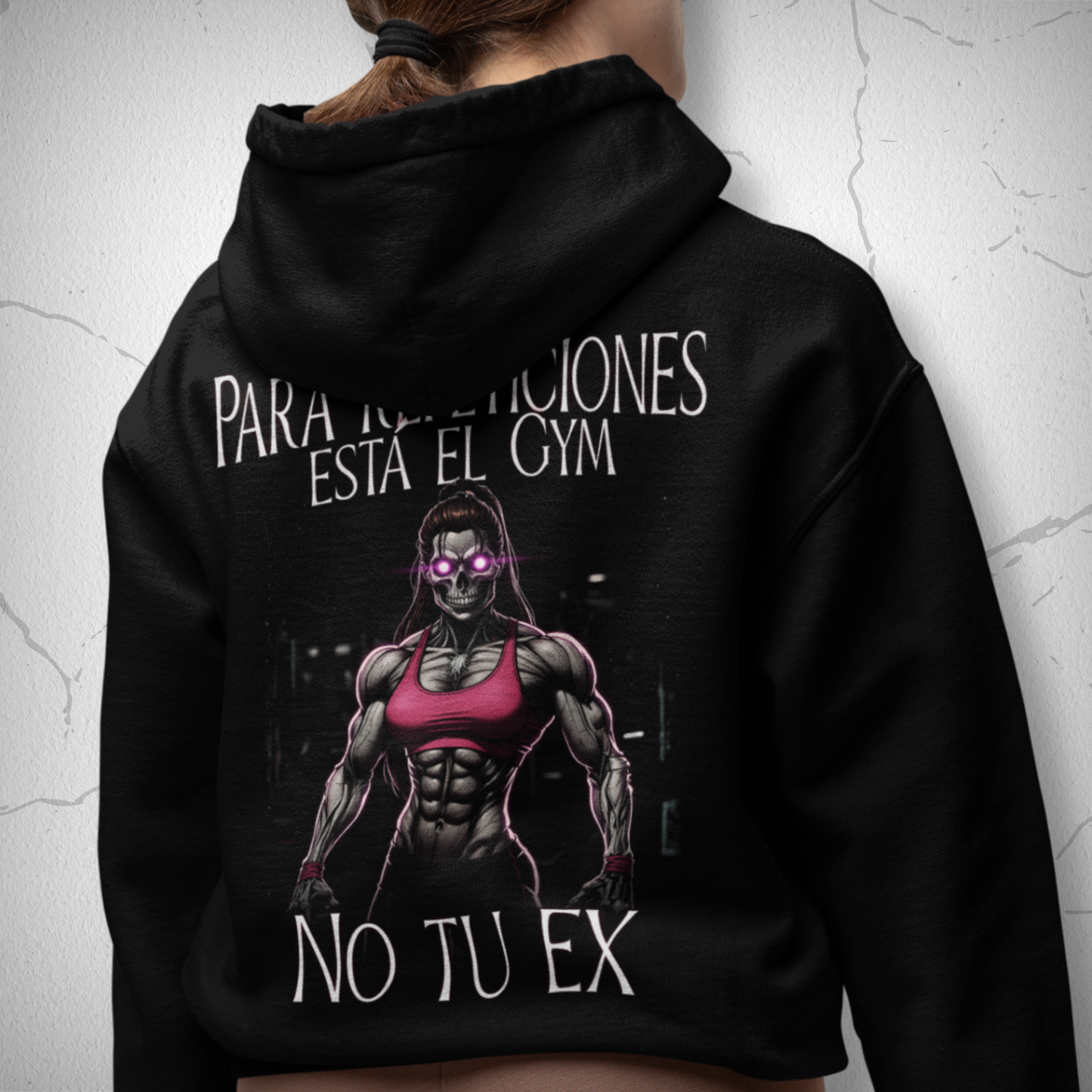 Para repeticiones está el Gym no tu ex (Calavera Mujer Musculosa)