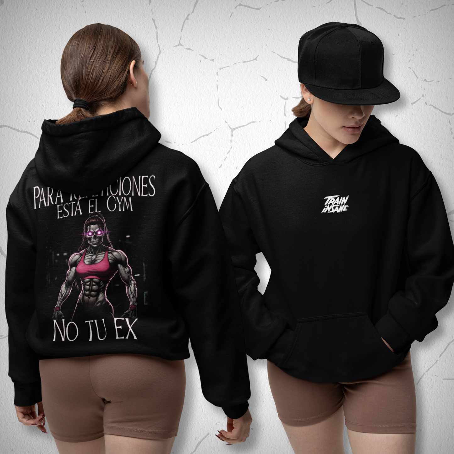 Para repeticiones está el Gym no tu ex (Calavera Mujer Musculosa)