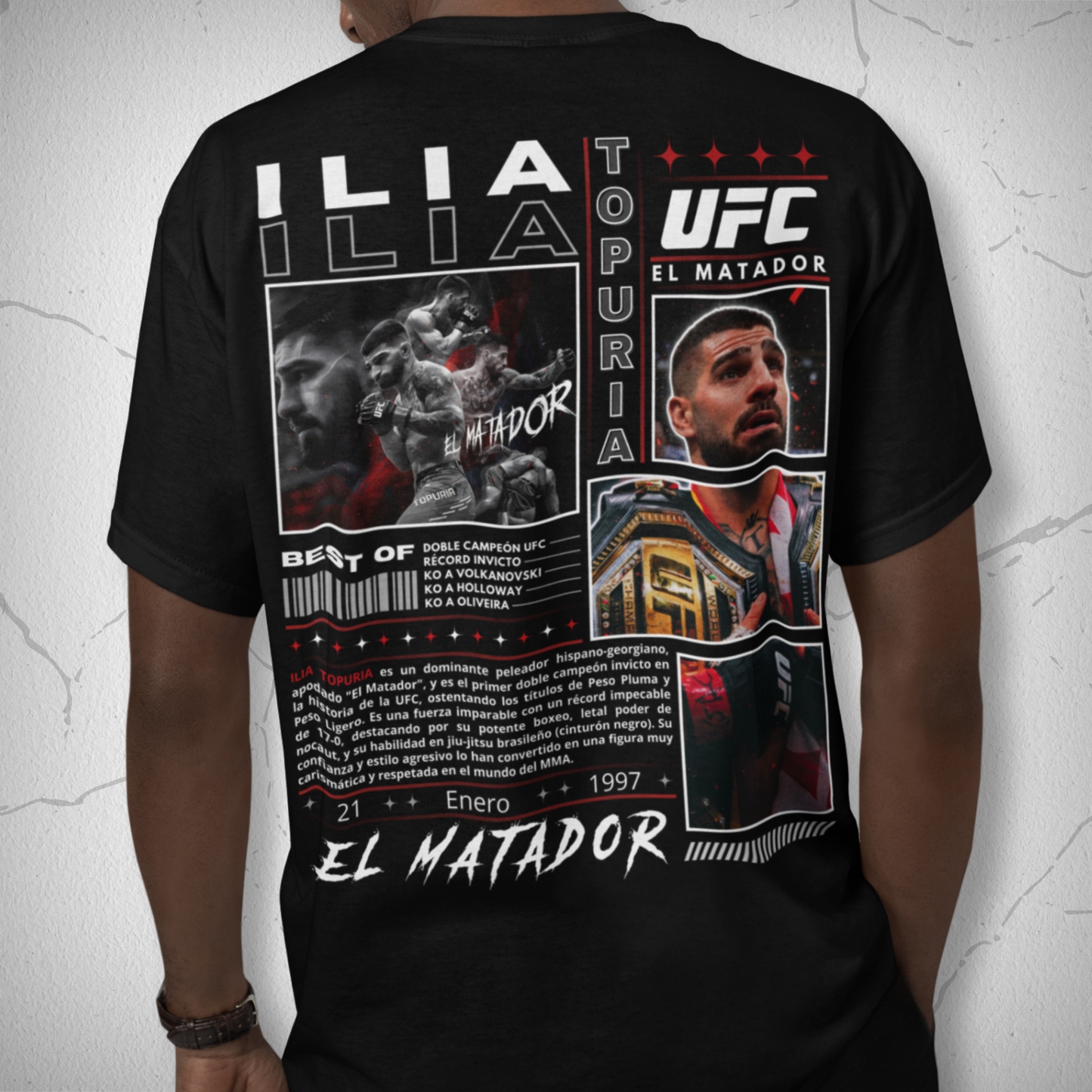 Ilia Topuria Doble Campeón UFC Collage