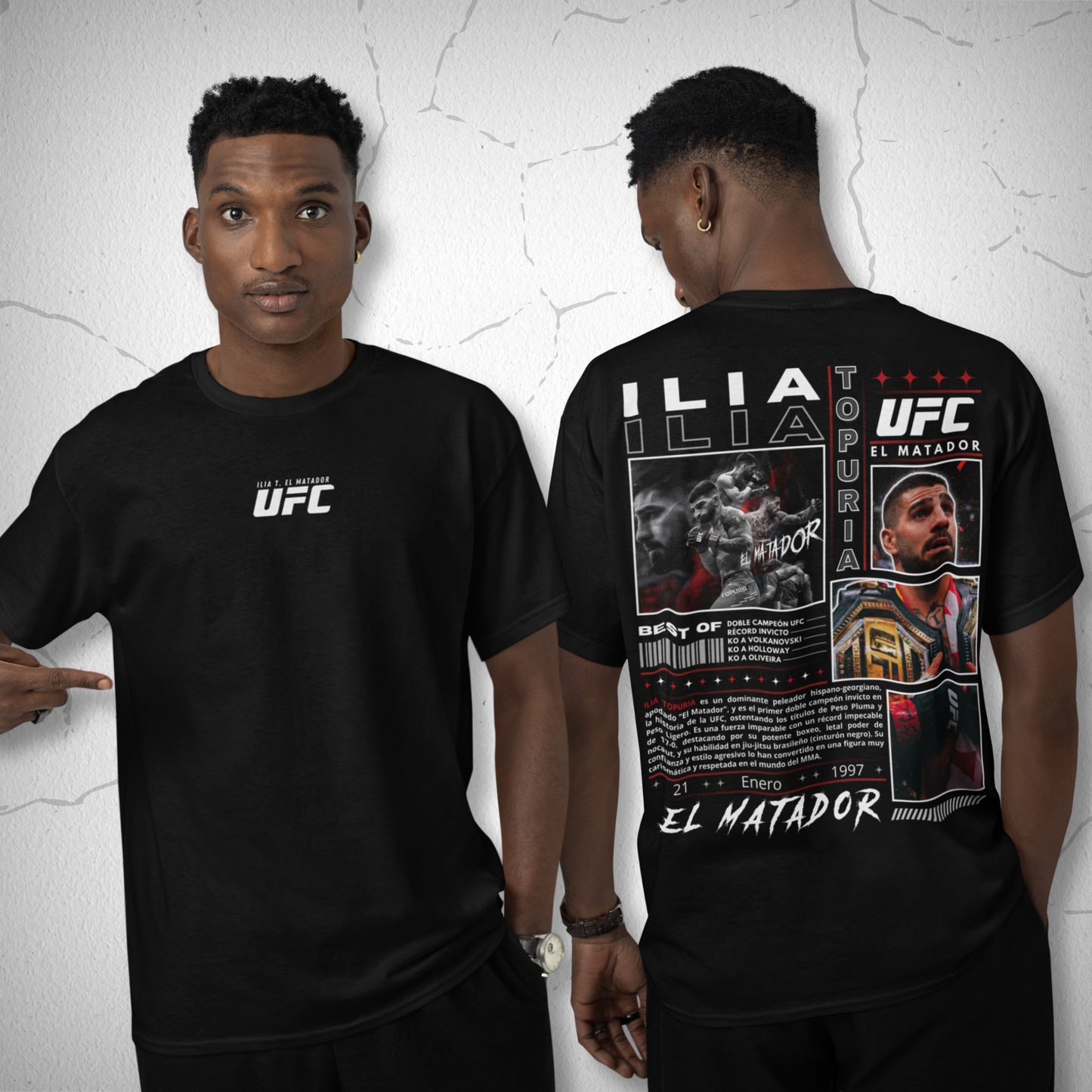 Ilia Topuria Doble Campeón UFC Collage