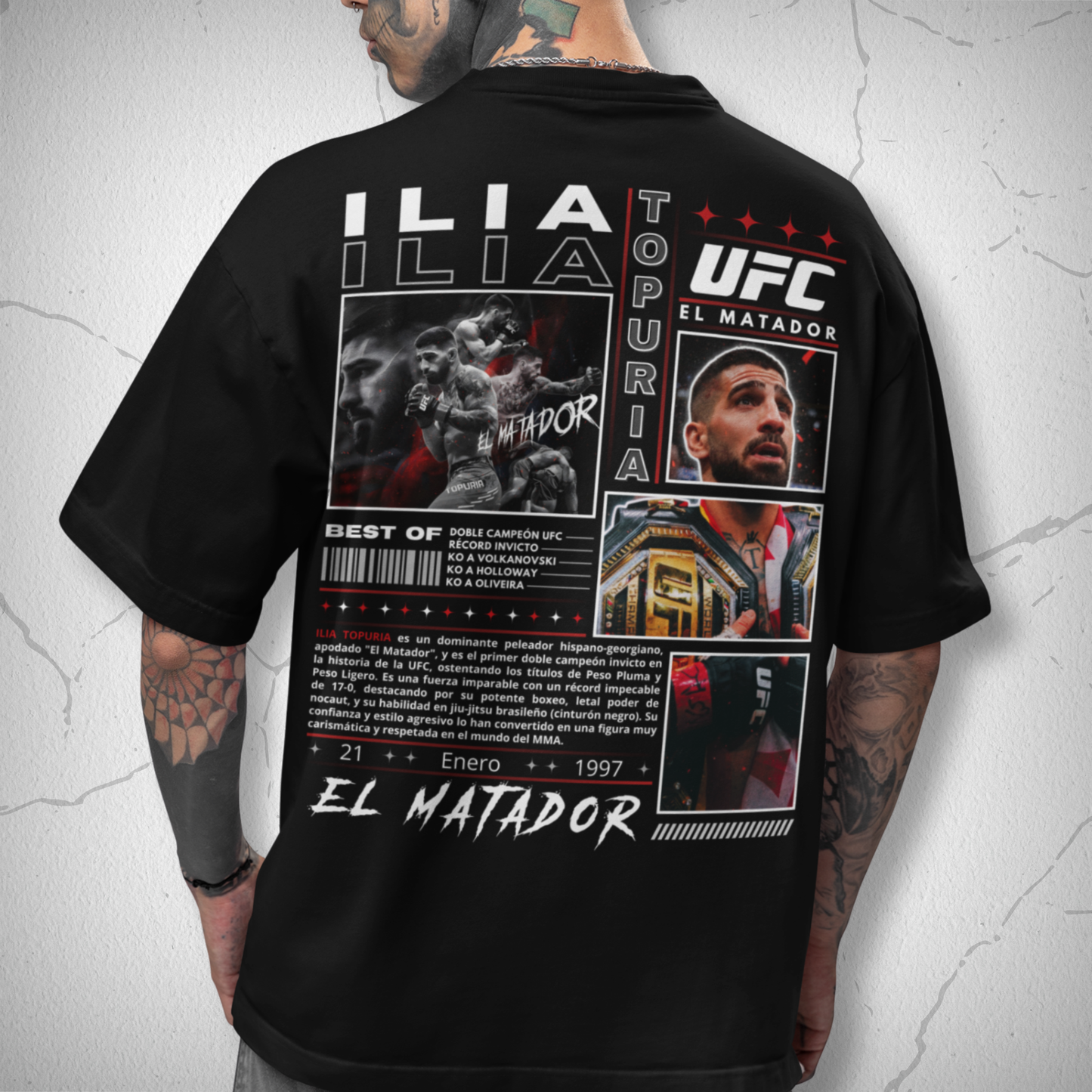 Ilia Topuria Doble Campeón UFC Collage