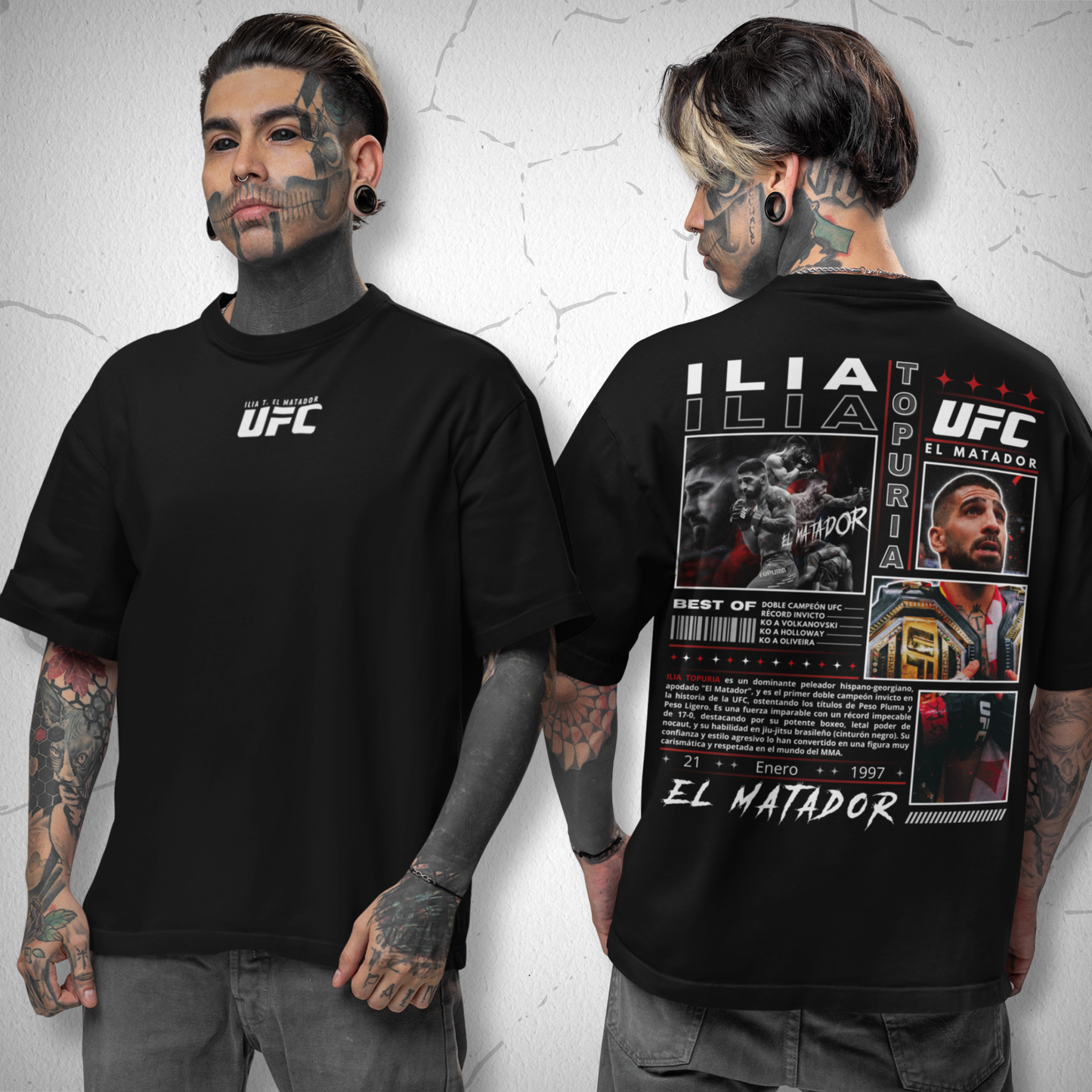 Ilia Topuria Doble Campeón UFC Collage